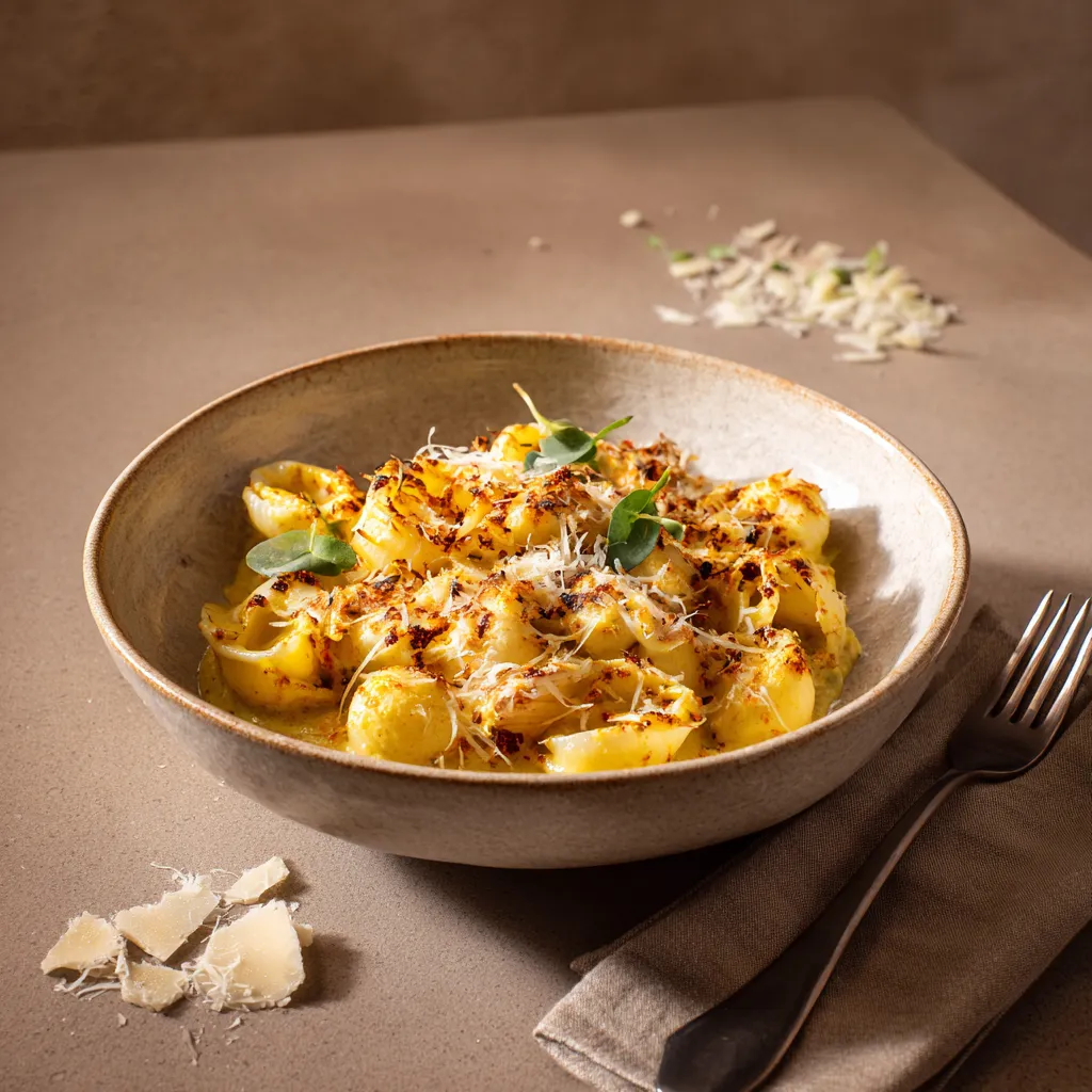 [6191] Pastas du jour Gratin de coquillettes, poulet, pomme, curry