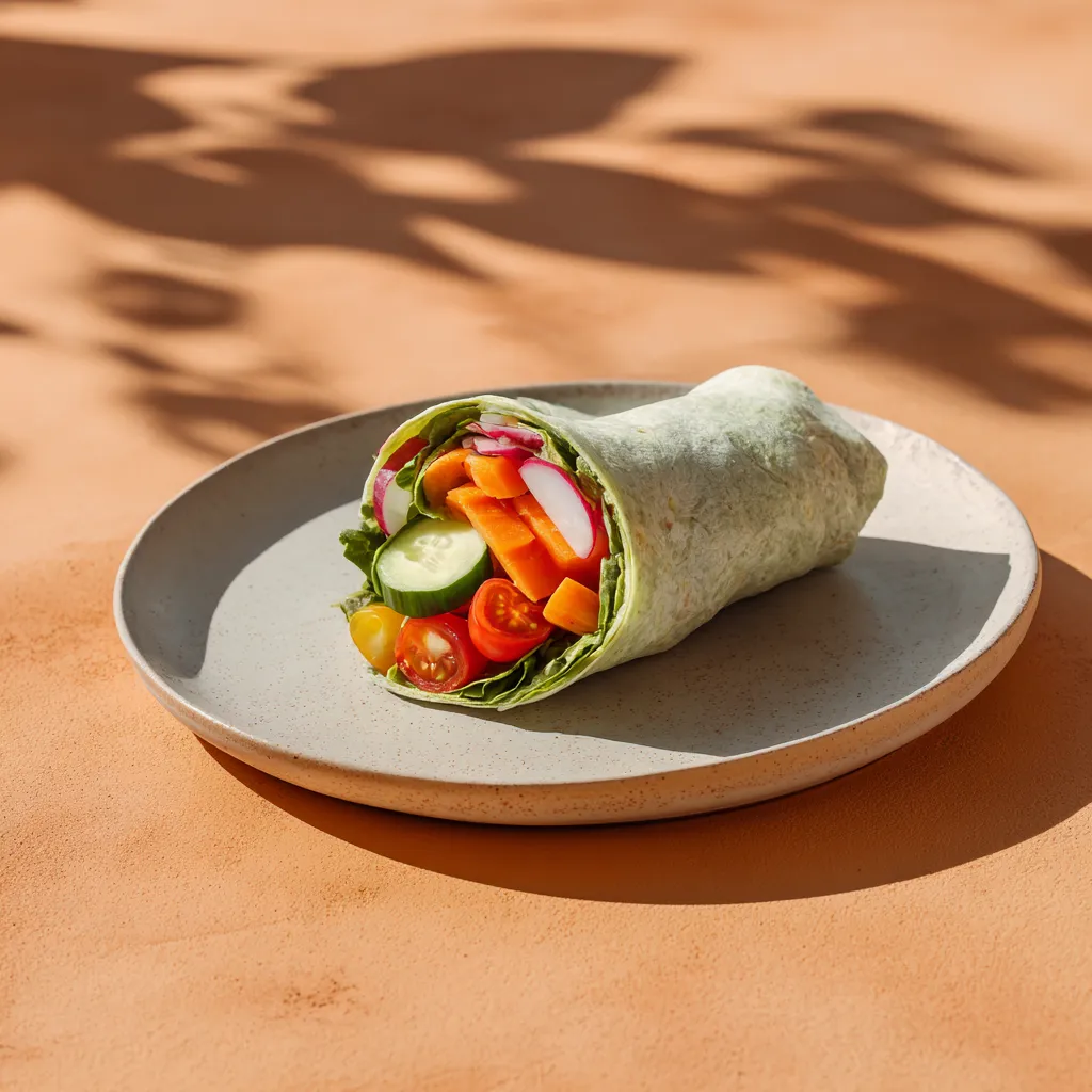 [4730] Wrap crudités ( carotte,concombre, radis, tomate, salade )